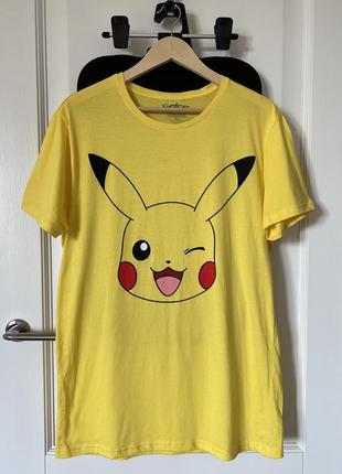 Футболка pokemon пикачу мерч желтая
