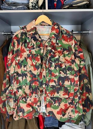 Военная куртка армии швейцарии alpenflage( taz 57 80 swiss x vintage x Ausa x m 65 x coat cold )