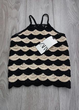 Топ zara в'язаний