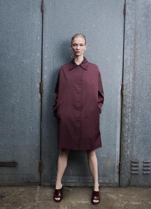 Тренч женский бордовый zara new