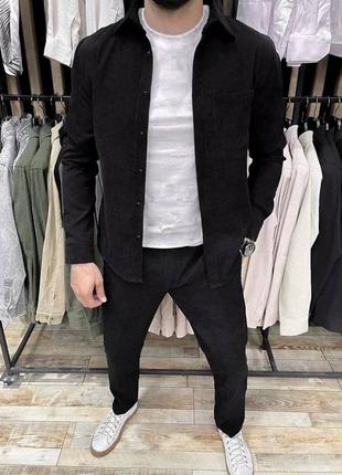 Костюм вельвет мужской рубашка и брюки