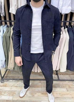 Костюм вельвет мужской рубашка и брюки