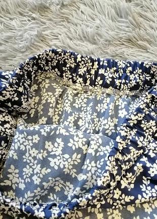 Літній костюм топ і спідниця квітковий при5 фото