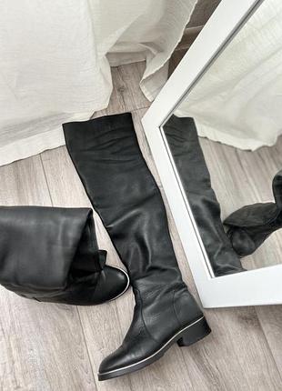 Ботфорти зимові шкіра