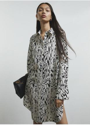 Платье- рубашка h&m , p. m/38-40