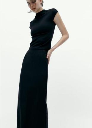 Трикотажна максі спідниця zara
