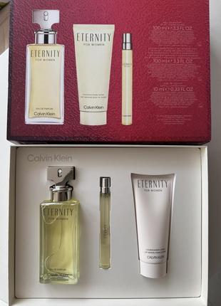 Calvin klein eternity for women подарочный набор edp 100 ml + body lotion 100 ml + 10...