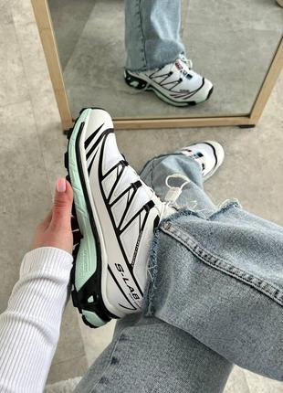 🩰женские кроссовки salomon xt-6 white icy morn /осень,весная,зима, лито/текстиль, замша,кожа/младежные, Спортивные, утепленные/2 фото