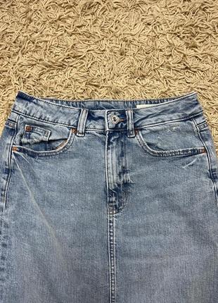 Джинсовая юбка миди 5