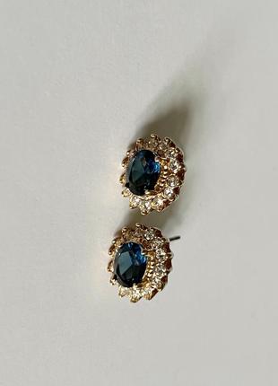 Винтажные серьги с кристаллами