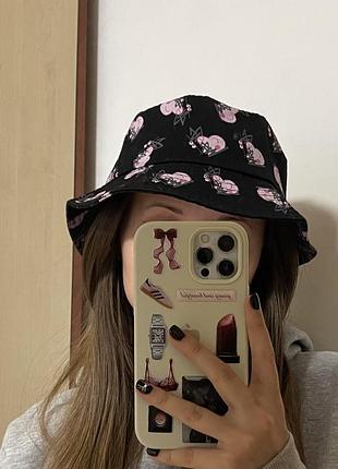 Панама черная stüssy со свинкой пепой