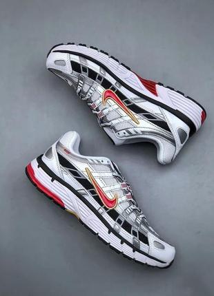 Кросівки найк п-6000 сірі nike p-6000 silver / black / red premium