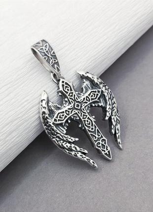 Серебряный крест крыла ангела