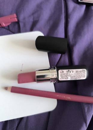 Набор помада maybelline pink punch + олівець для губ еveline