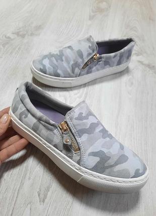 Слипоны dr.scholl's мокасины кеды милитари