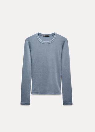 Лонгслів zara в рубчик