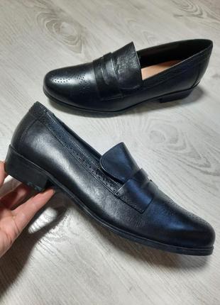 Кожаные лоферы clarks туфли слиперы лордсы3 фото