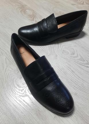 Кожаные лоферы clarks туфли слиперы лордсы6 фото