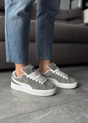 Puma suede xl grey унисекс кроссовки пума хл