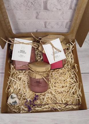 Набір свічок із натурального воску ароматичні