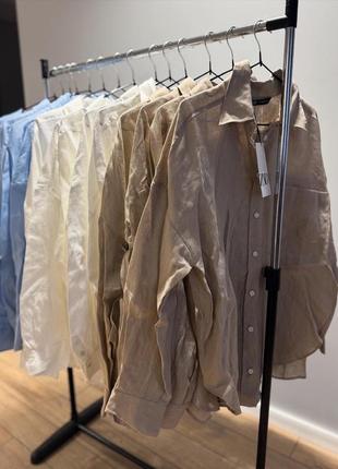 Льняные рубашки zara