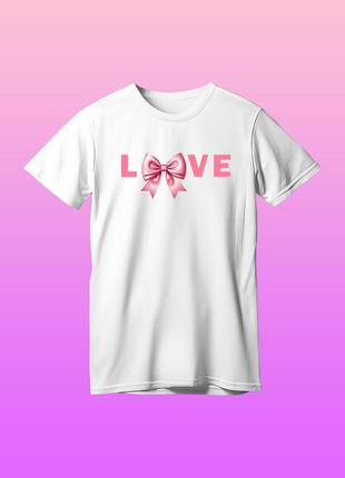 Футболка с бантиком любовь love