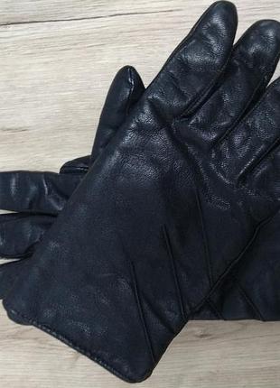 Мужские варежки натуральная кожа овчина внутри