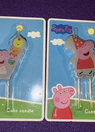 Свічка на торт, peppa pig.