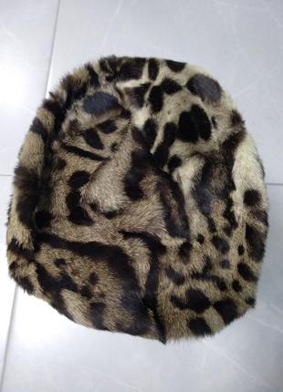 Шапка винтаж натуральный мех оцелота
