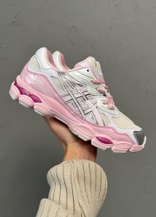 Женские кроссовки ассикс весна-осень asics gel nyk silver pink, женcкие кроссовки ассикс