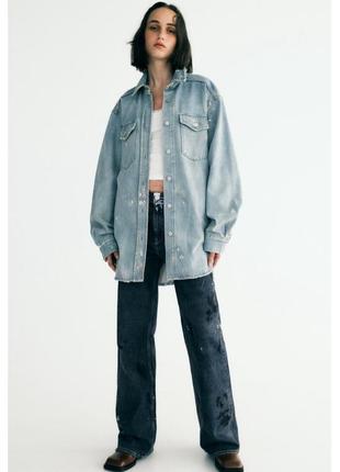 Варена джинсова куртка рубашка zara