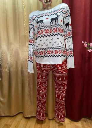 Женская пижама новогодний принт shein p.s  eur 36