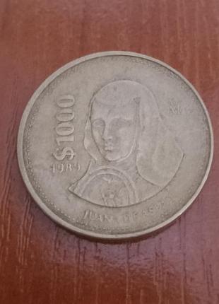1000 песо мексика