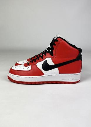 Nike air force 1 hi premium red white aq3771-991 nikeid высокие кожаные кроссовки оригинал размер 44