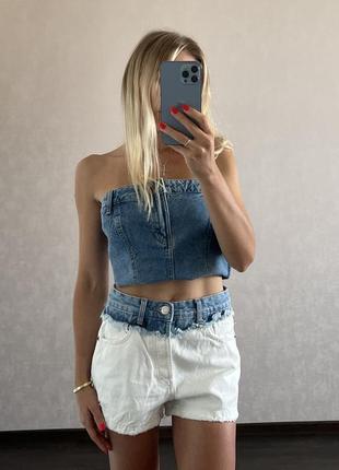 Топ джинсовый zara, р. s