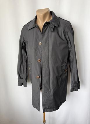 Aigle серый плащ дождевик классический короткий базовый винтаж