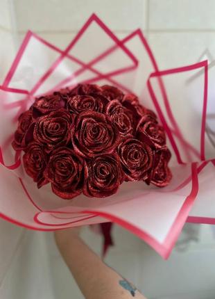 Букеты из атласной ленты