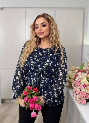 Шифонова блуза, блузка з шифону4 фото