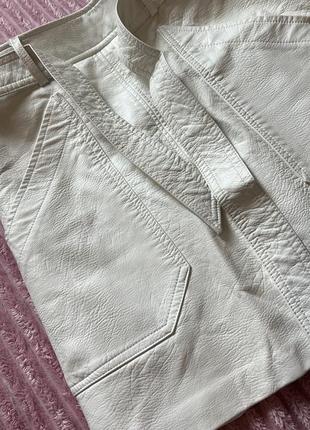 Кожана юбка stradivarius