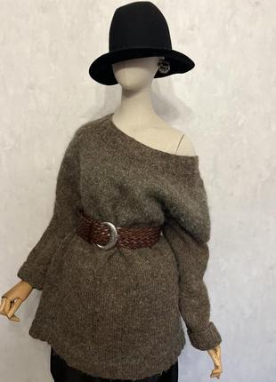 Винтаж, шерсть,альпака, связанный свитер,hand made