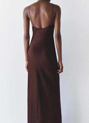Оригинальное платье макси в бельевом стиле с кружевом new collection zara original.5 фото