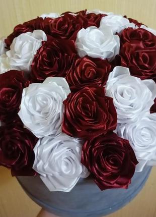 Букеты из атласной ленты