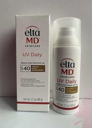 Увлажняющий, солнцезащитный крем с тоном spf 40 eltamd uv day broad spectrum spf 40