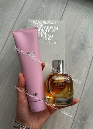 Набор 2шт парфюма zara gardenia intense + парфюмированный лосьон духи zara gardenia