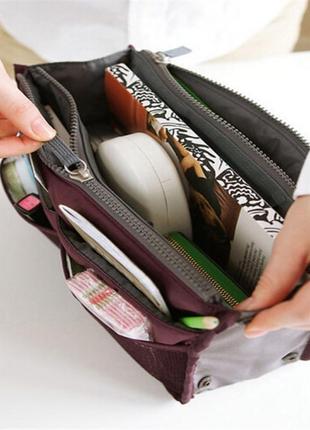 Органайзер сумка в сумку bag in bag maxi бордовый