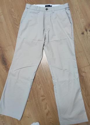 Брюки штани чоловічі бежеві широкі casual regular fit marks&spencer man, розмір m.