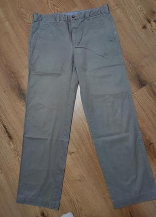 Брюки штани чоловічі бежеві зі стрілками широкі casual regular fit harry wilson man, розмір m