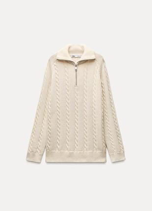 Вʼязаний светр бежевий zara new