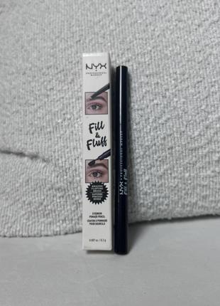 Оригинальный nyx professional makeup fill & fluff eyebrow pomade pencil карандаш помада для бровей прозрачный