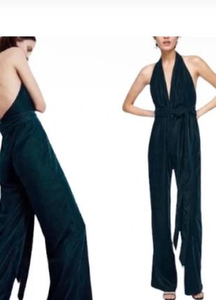 Велюровий бархатнй брючний комбінезон zara
